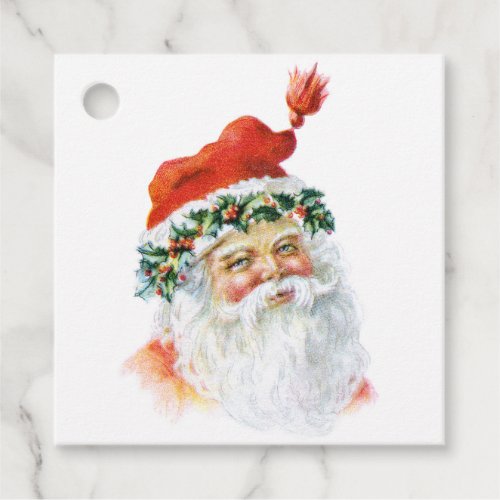 Retro Vintage Santa Clause Christmas Gift Tags