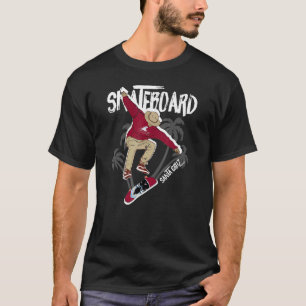 Retro Vintage Santa Cruz Boy Skateboarding Streetw T-Shirt