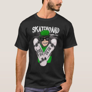 Retro Vintage Santa Cruz California Monkey Skatebo T-Shirt