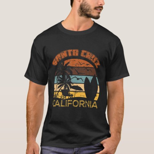 Retro Vintage Santa Cruz California Surfer Gift Id T_Shirt