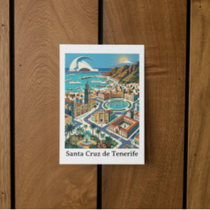 Retro Vintage Santa Cruz de Tenerife City Postcard