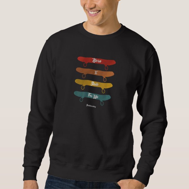 Retro Vintage Santa Cruz Skate Skateboarding Stree Sweatshirt (Front)