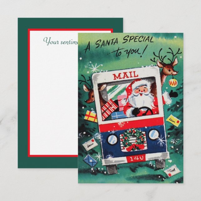 retro vintage Santa special sentiment Christmas (Front/Back)