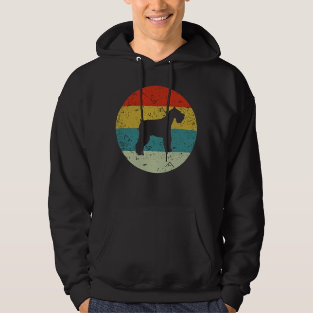 Retro vintage Schnauzer Hoodie (Front)