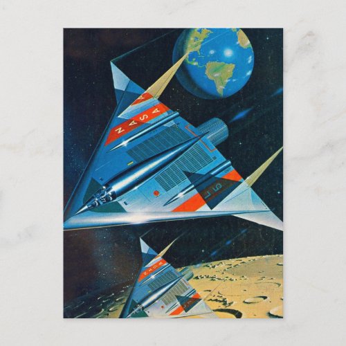Retro Vintage Sci Fi Nasa Space Flight L_15 Postcard