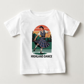 Retro Vintage Scottish Highland Dance Design gift Baby T-Shirt