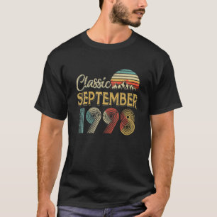 Retro Vintage SEPTEMBER 1998 22Nd Birthday Gift Fo T-Shirt