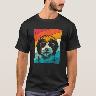 Retro Vintage Sheepadoodle Sunglasses Dog Lovers M T-Shirt