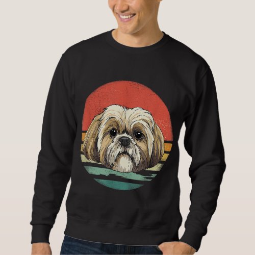 Retro Vintage Shih Tzu Dog Breed Lover Sweatshirt