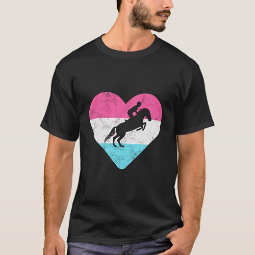 Retro Vintage Show Jumping Horse Gift For Women Or T_Shirt
