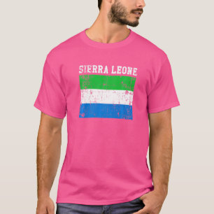 Retro Vintage Sierra Leone Flag Krio Roots T-Shirt