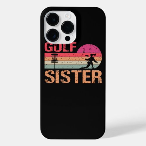 Retro Vintage Sister Disc Golf Gift iPhone 14 Pro Max Case