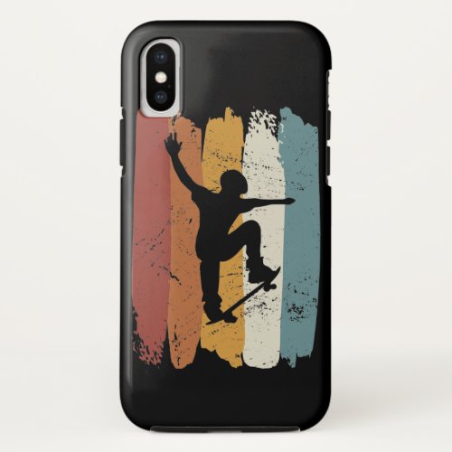 Retro vintage Skateboard iPhone XS Case