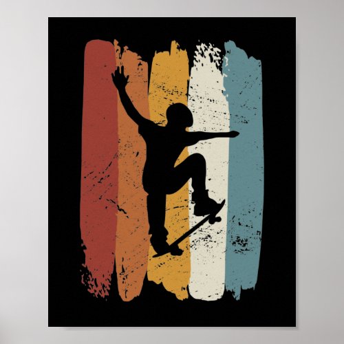 Retro vintage Skateboard Poster