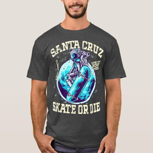 Retro Vintage Skateboard Street Wear Santa Cruz As T_Shirt