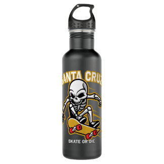 Retro Vintage Skateboard Street Wear Santa Cruz Sk Stainless Steel Water Bottle