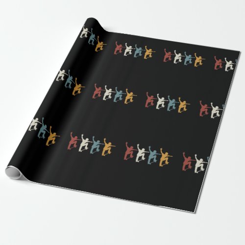 Retro vintage Skateboard Wrapping Paper