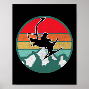 Retro Vintage Skiing Snow Gifts For Skiers 1 Poster