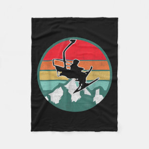 Retro Vintage Skiing Snow Gifts For Skiers _2 Fleece Blanket