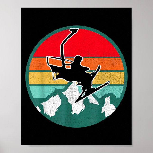 Retro vintage skiing snow  poster (Front)