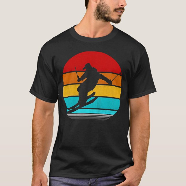 Retro vintage skiing T-Shirt (Front)