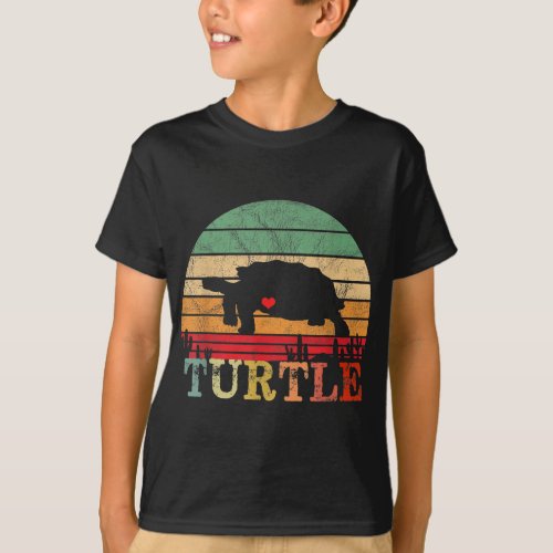 Retro Vintage Skip The Straw Save A Turtle Funny T_Shirt