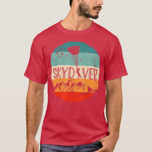 Retro Vintage Skydiver Skydiving Parachuting Skydi T-Shirt
