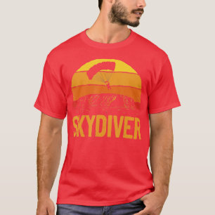 Retro Vintage Skydiver Skydiving Parachuting T-Shirt