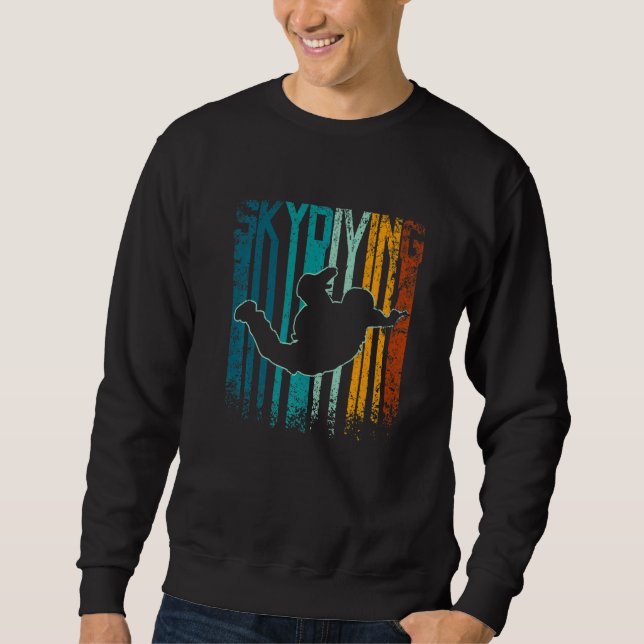Retro Vintage skydiving Sweatshirt (Front)