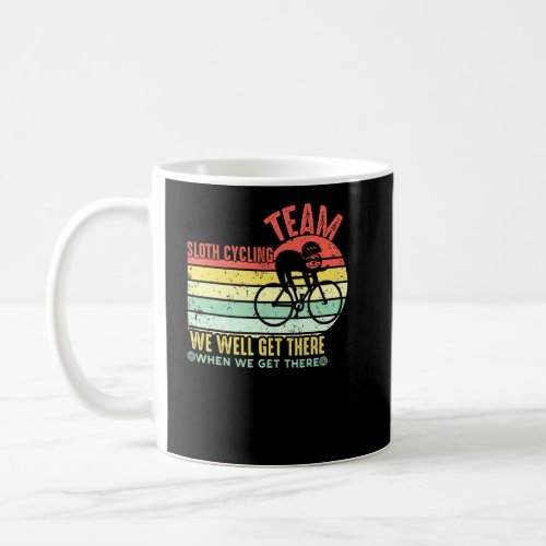 Retro Vintage Sloth Cycling Team Lazy Sloth On A B Coffee Mug