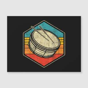 Retro Vintage Snare Drum - Marching Band Drumline