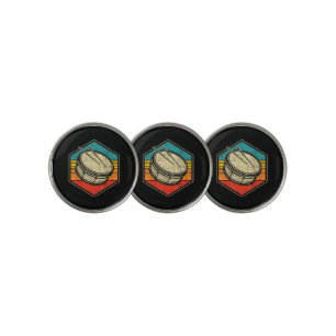 Retro Vintage Snare Drum - Marching Band Drumline  Golf Ball Marker