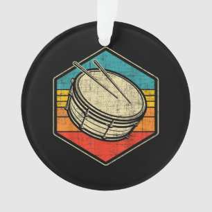 Retro Vintage Snare Drum - Marching Band Drumline  Ornament
