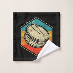Retro Vintage Snare Drum - Marching Band Drumline Wash Cloth