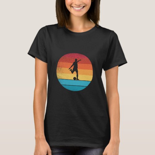 Retro vintage Soccer player sports  T_Shirt