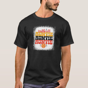 Retro Vintage Softball Auntie Softball Game Day V T-Shirt