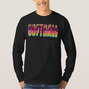 Retro Vintage Softball Season Players Game Day Vib T-Shirt