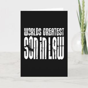 Retro Vintage Sons in Law World's Greatest Son Card