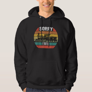 Retro vintage sorry i tooted Railfan Train Silhoue Hoodie