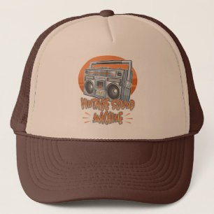 Retro Vintage Sound Machine Boombox Music Graphic Trucker Hat