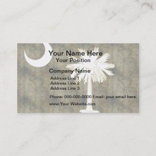 Retro Vintage South Carolina Flag Business Card