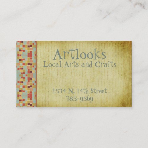 Retro Vintage Squares Business Cards