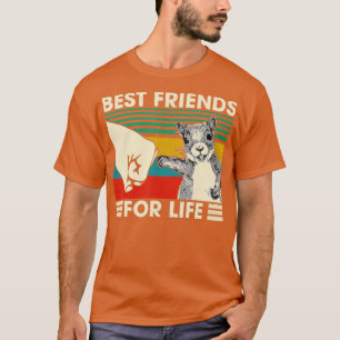 Retro Vintage Squirrel Best Friend For Life Fist B T-Shirt