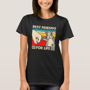 Retro Vintage Squirrel Best Friend For Life Fist B T-Shirt