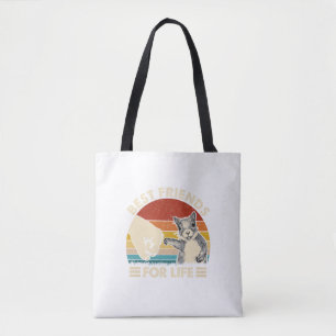 Retro Vintage Squirrel Best Friend For Life Fist B Tote Bag