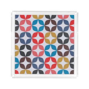 Retro Vintage Star Pattern Acrylic Tray