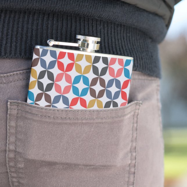 Retro Vintage Star Pattern Flask (In Situ)