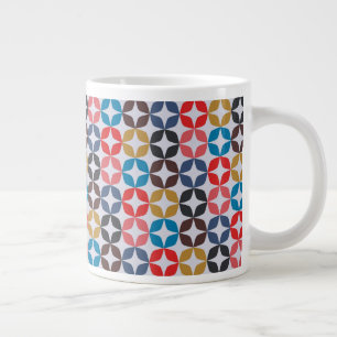 Retro Vintage Star Pattern Giant Coffee Mug