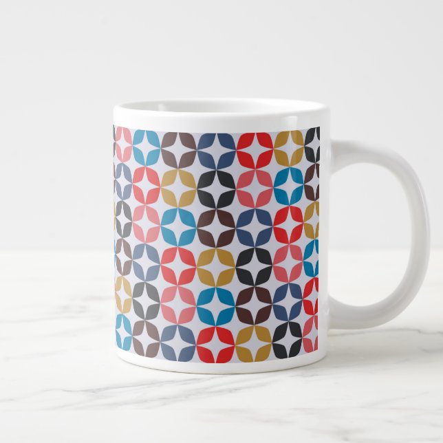 Retro Vintage Star Pattern Giant Coffee Mug (Right)
