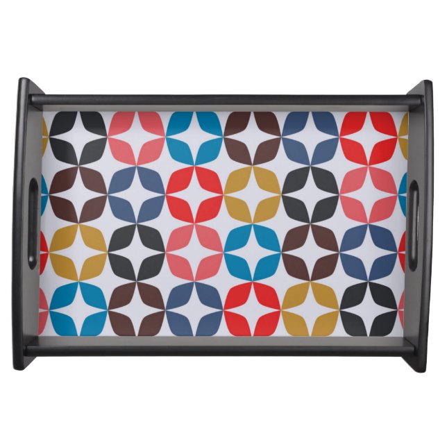 Retro Vintage Star Pattern Serving Tray (Front)